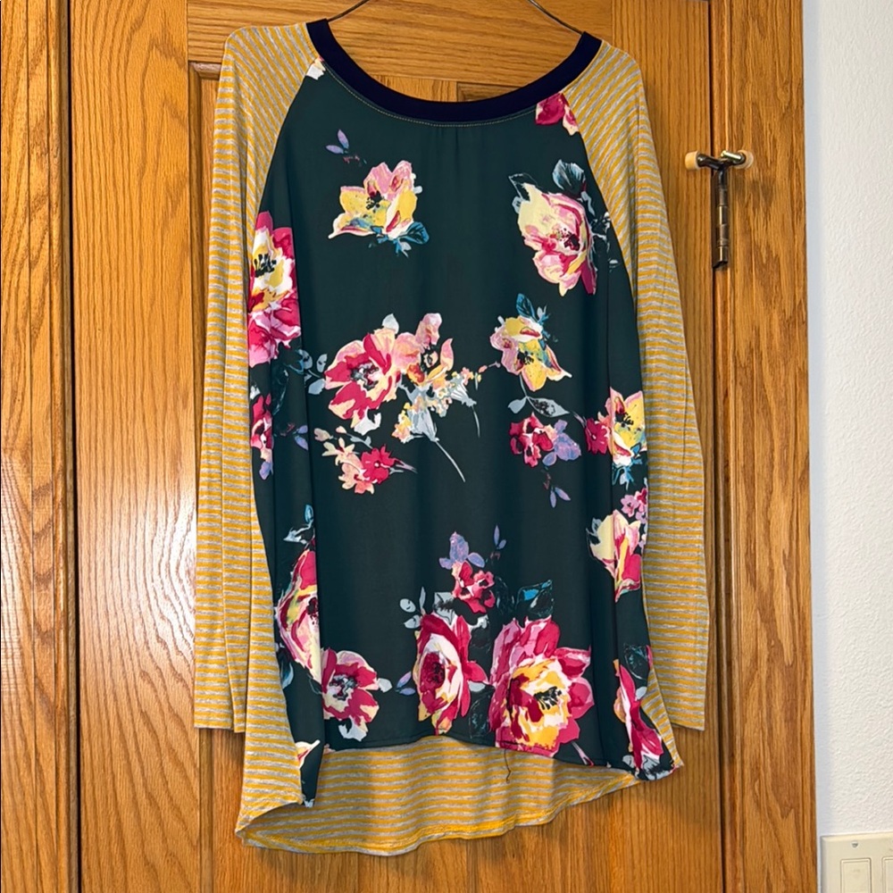 Floral Raglan Sleeve Top